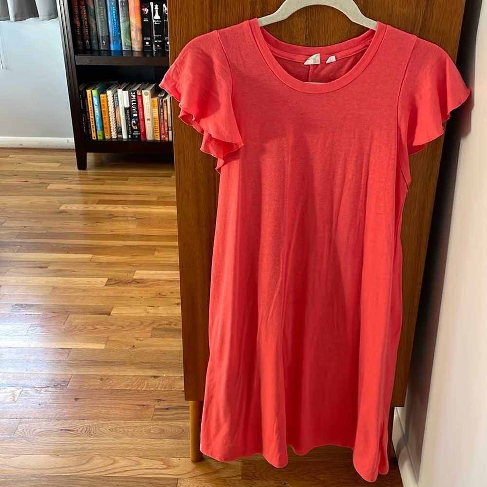 Gap Coral flutter sleeve tee-shirt dress